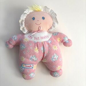 Evenflo My 1st Baby Doll Pink Floral Soft Plush Comfort Toy for Toddlers